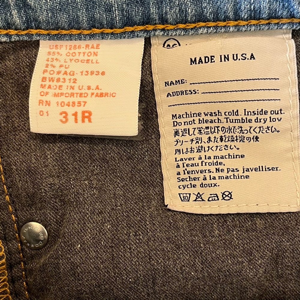 AG The Stevie Slim Straight Jeans Women's Light Wash Size 31 Made In USA Premium - Picture 7 of 8